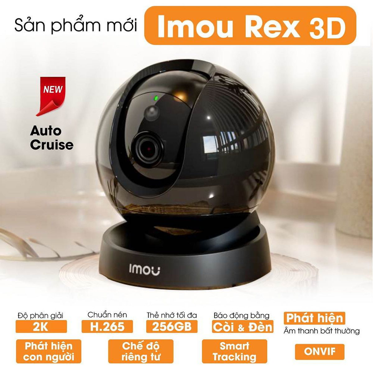 IPC-GS2DP-3K0W-IMOU - Caméra 3D Imou 3MP 3,6 mm WIFI PT Rex